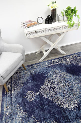 Selene Navy Traditional Rug