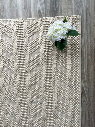 The Lani Cream Herringbone Rug