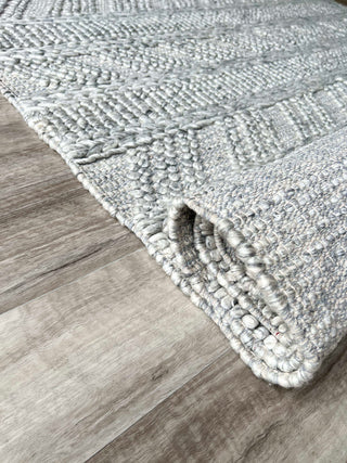 The Lani Soft Grey Herringbone Rug