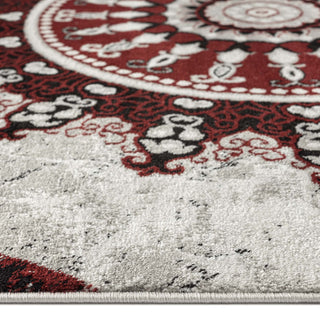Valente Crimson Medallion Rug