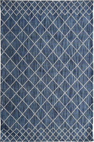 Elio Blue Lattice Wool Rug