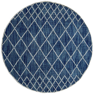 Elio Blue Lattice Wool Rug